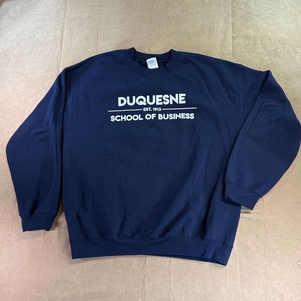 Gildan Dark Blue Duquesne Business School Sweatshirt